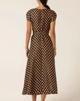 DOTTIE WRAP MIDI DRESS
