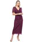 JH0525 beaded cocktail dress with sleeve