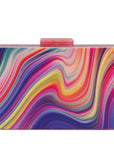 DOROTHY SWIRL PRINT BOX CLUTCH