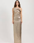 TACOMA DRESS - METALLIC CHAMPAGNE