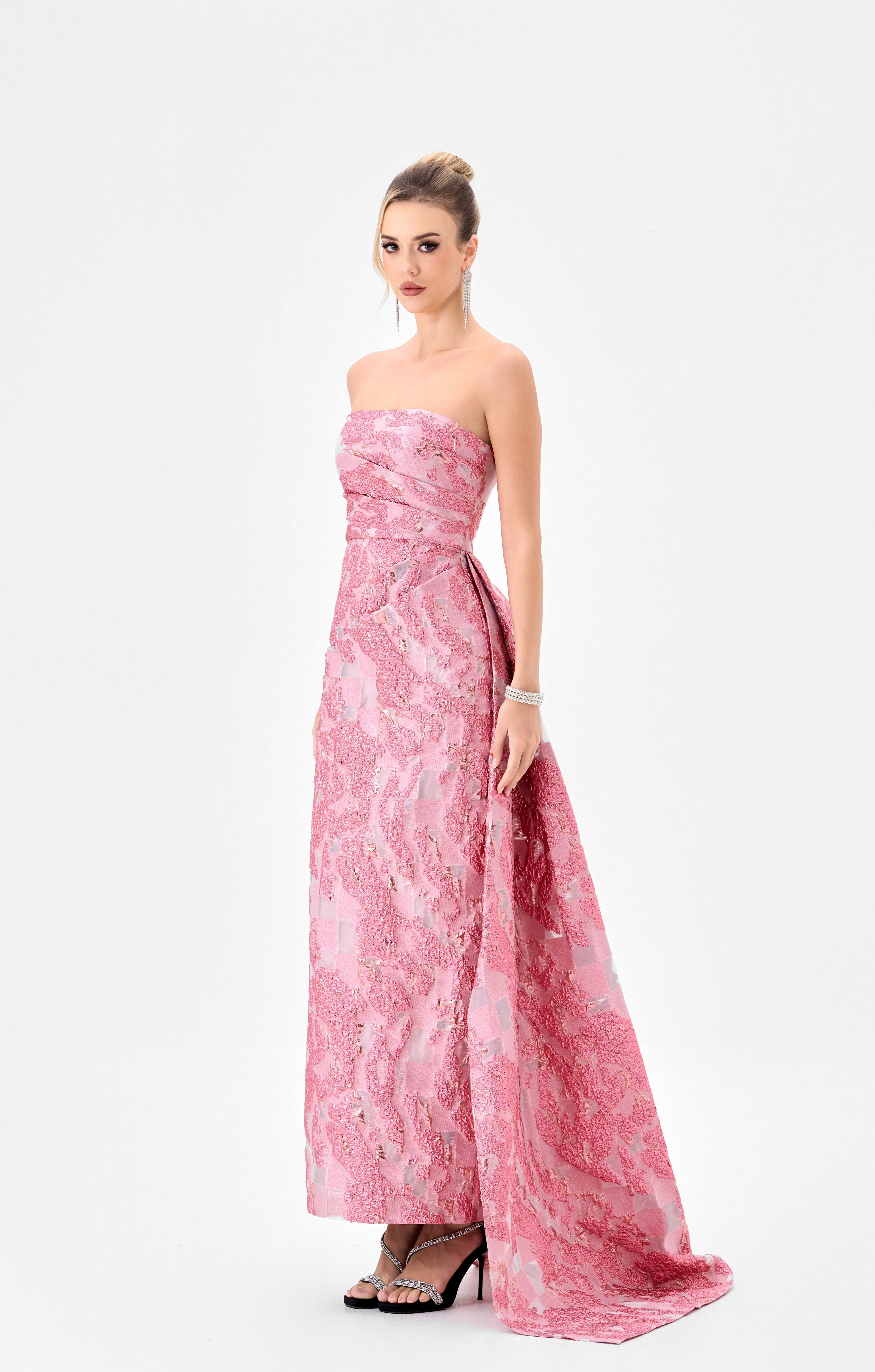 Cordellia strapless sash gown