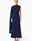 Leonara Asymmetric Cape Dress
