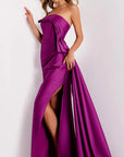 44526A Strapless Gown with Cascading Ruffled Detail