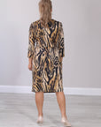 253309 leopard cocktail midi dress