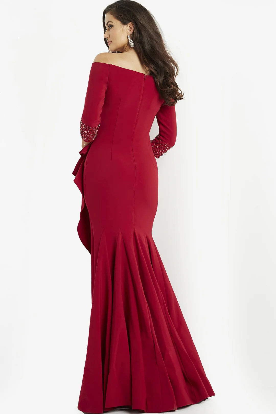 Jovani 08699 Navy Three Quarter Sleeve Dress