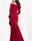 Jovani 08699 Navy Three Quarter Sleeve Dress
