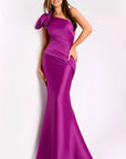Jovani 43273 One-Shoulder Mermaid Gown with Dramatic Floral Detail
