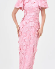 ALINDA PUFF SLEEVE FLORAL MIDAXI BL83D0107