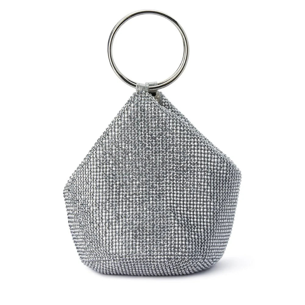 ELLIE CRYSTAL MESH HANDLE BAG