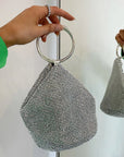 ELLIE CRYSTAL MESH HANDLE BAG