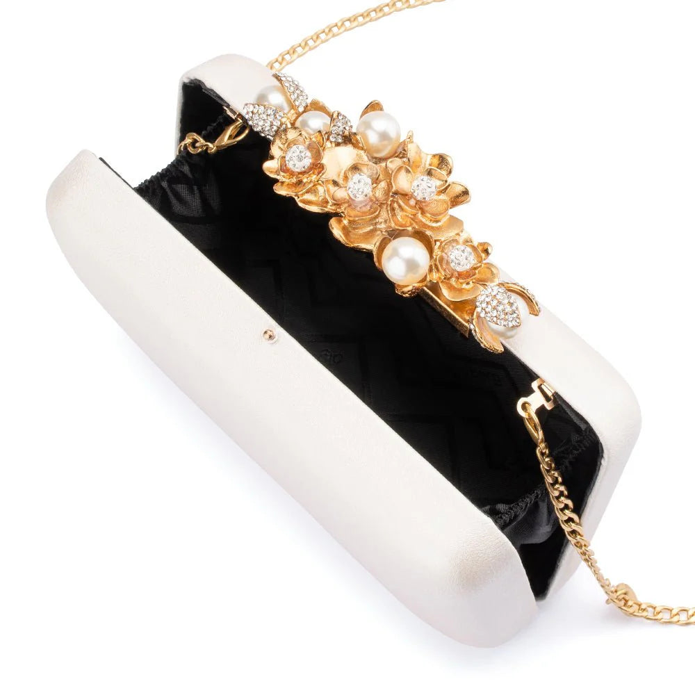 GABRIEL PEARL EMBELLISHED CLUTCH