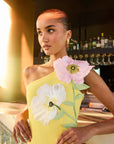 Hope One Shoulder Mini Dress in Yellow