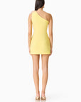 Hope One Shoulder Mini Dress in Yellow