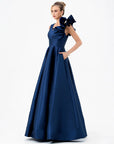 Mirella Vneck Ruffle Gown