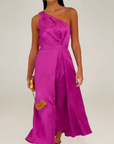 ORLEANS ONE SHOULDER MIDI DRESS
