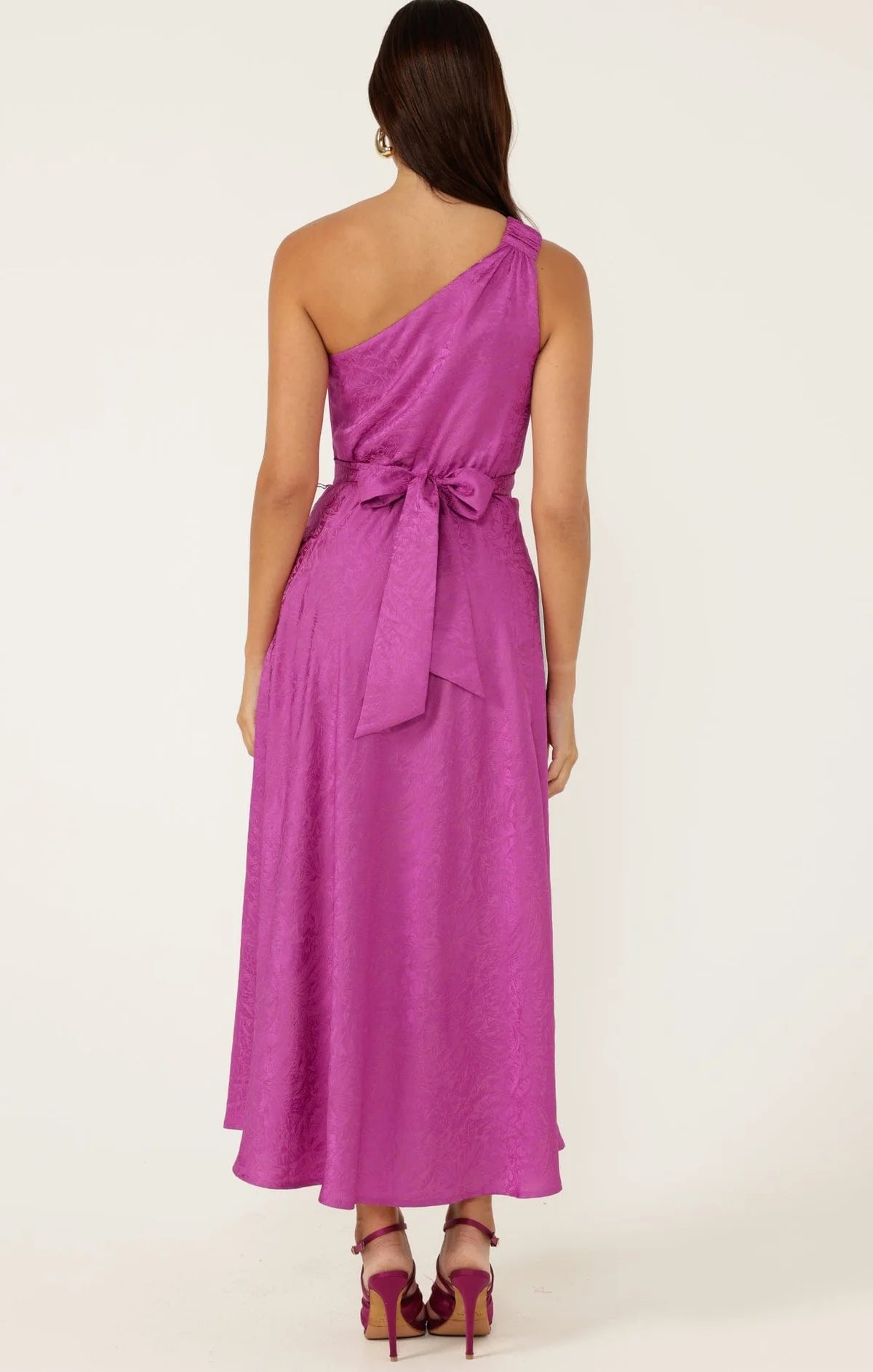 ORLEANS ONE SHOULDER MIDI DRESS