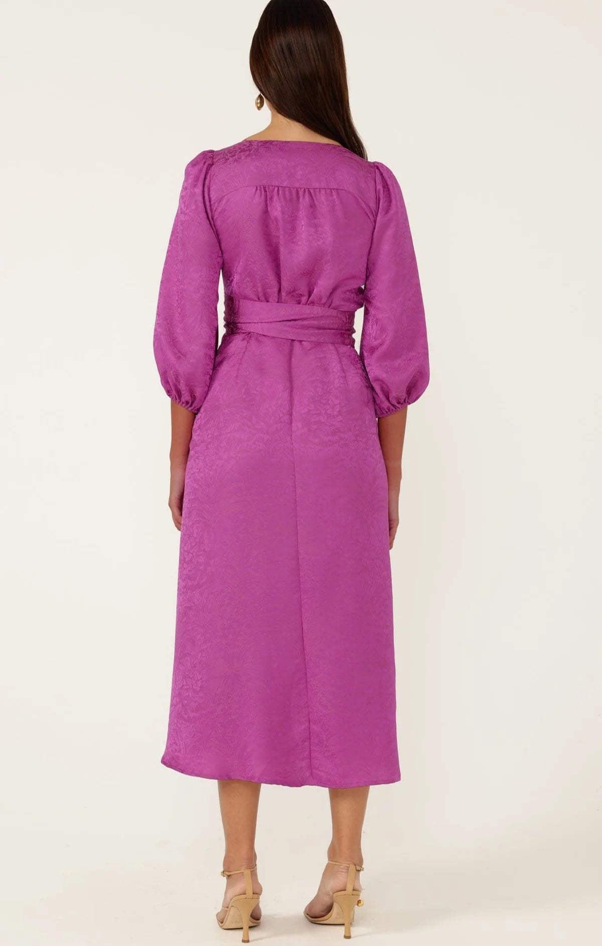 CHATEAU WRAP DRESS MAGENTA