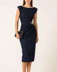 SOFIA DRESS IN NAVY