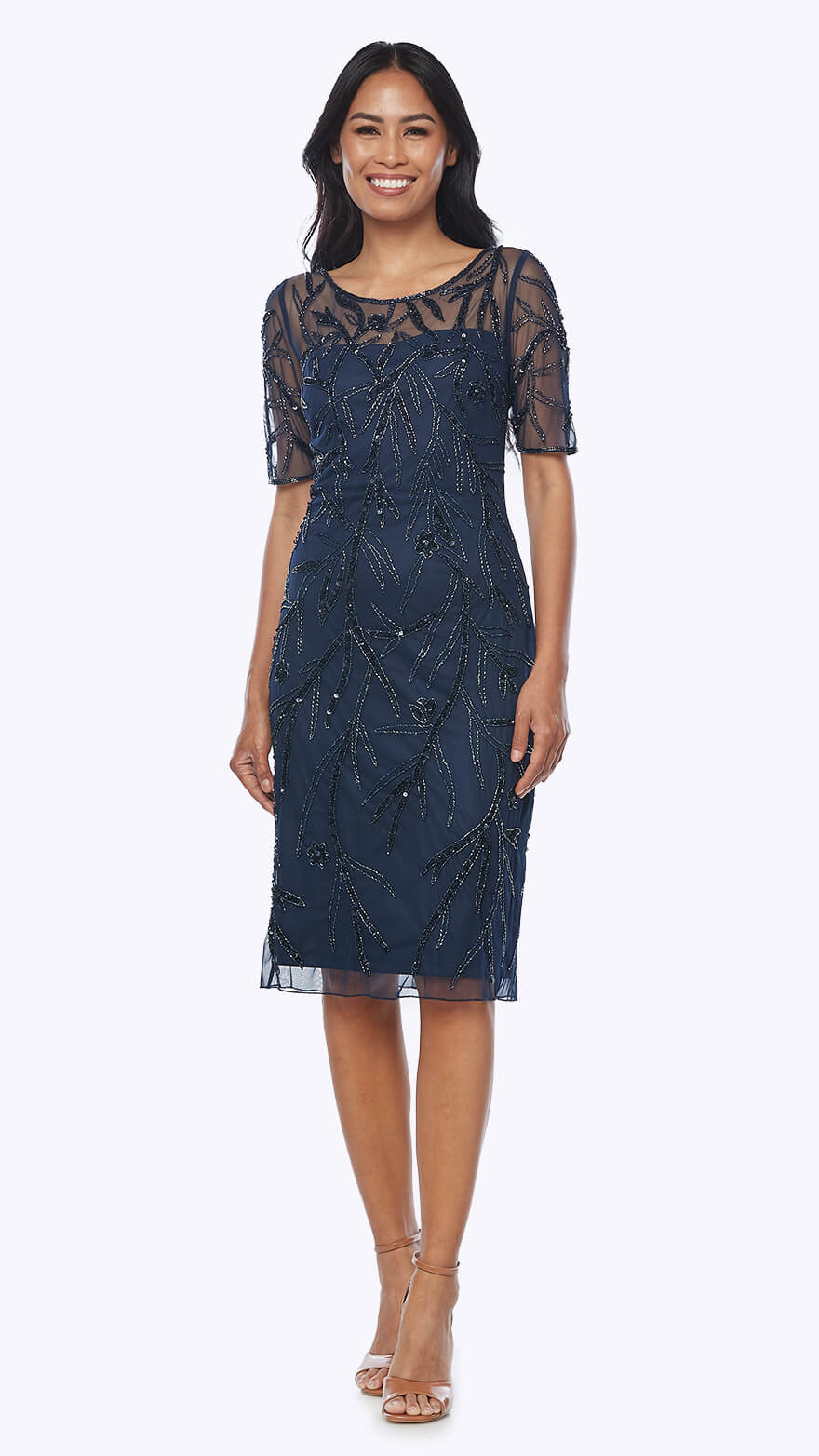 Z0373

Midi embroidered lurex lace dress