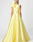 Mirella Vneck Ruffle Gown