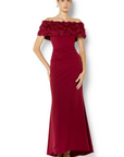 Toni Merlot Off The Shoulder gown