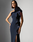 Adelyn Navy Organza Gown