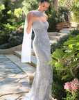 A1484
Tossed Meadow Fitted Column Dress