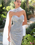 A1484
Tossed Meadow Fitted Column Dress
