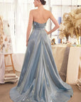 A1439
PLEATED ORIGAMI LIQUID SATIN GOWN