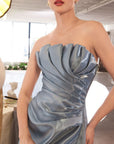A1439
PLEATED ORIGAMI LIQUID SATIN GOWN