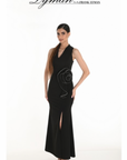 259316 Frank Lyman long detailed dress