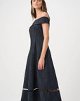 Signature | Foil-Textured Jacquard Off-Shoulder Fit and Flare Dress
263742