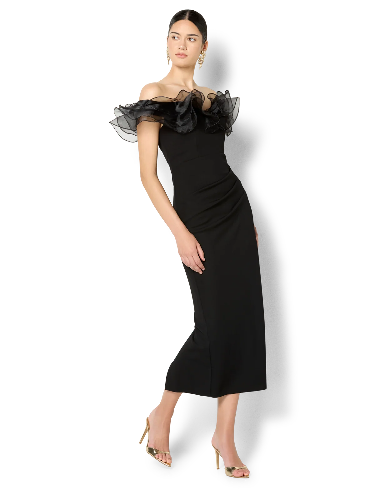 Mina Black Off The Shoulder Dress