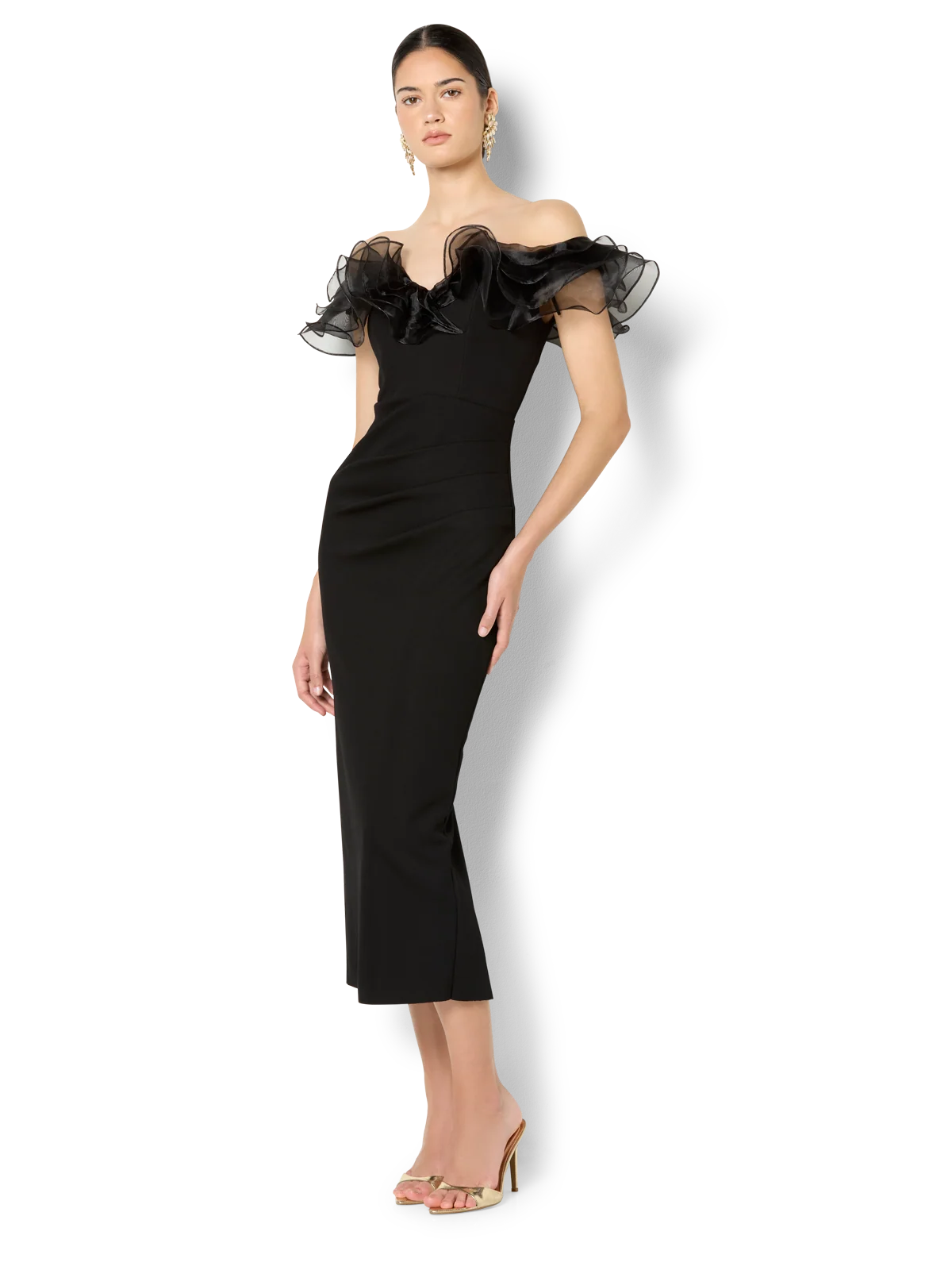 Mina Black Off The Shoulder Dress