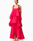 Thalia Tiered Gown in Pink