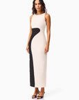 Paloma Contrast Gown in Black & White