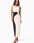 Paloma Contrast Gown in Black & White