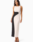 Paloma Contrast Gown in Black & White