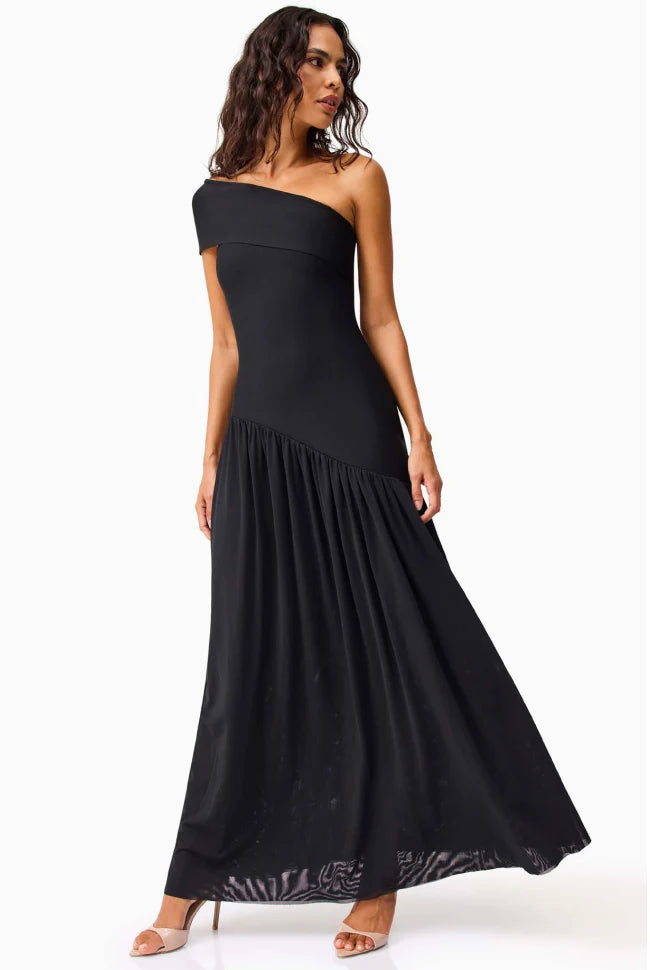Jesselle Off The Shoulder Gown in Black