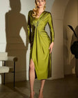 Signature by Joseph Ribkoff Dramatic Dress in Fern 253714