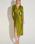 Signature by Joseph Ribkoff Dramatic Dress in Fern 253714