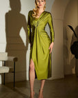 Signature by Joseph Ribkoff Dramatic Dress in Fern 253714