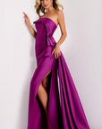 44526A Strapless Gown with Cascading Ruffled Detail