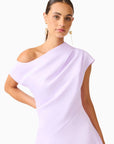 Marissa One Shoulder Gown in Purple