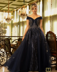 242M3347 Tulle Off-Shoulder Sweetheart Ballgown Dress