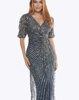 Z0416 SHORT STRETCH SEQUIN DRESS