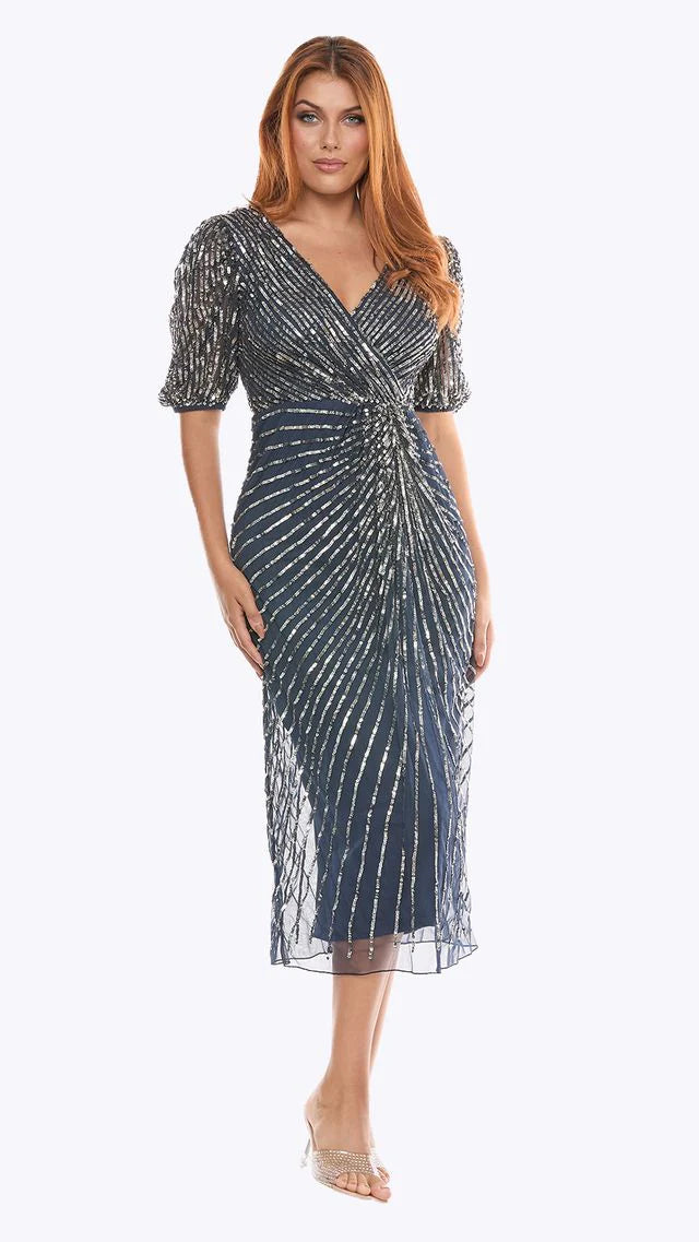Z0416 SHORT STRETCH SEQUIN DRESS