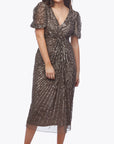 Z0416 SHORT STRETCH SEQUIN DRESS