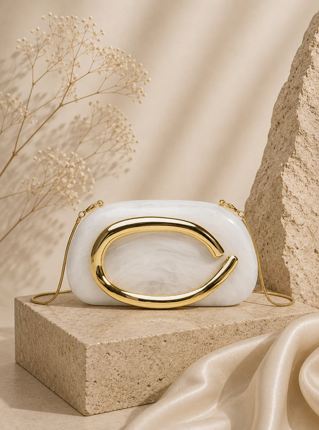 Katy gold clutch