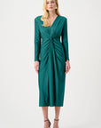 Signature | Satin Effect Knit Draped V-Neck Sheath Dress
253714F26 Re stocked new colour